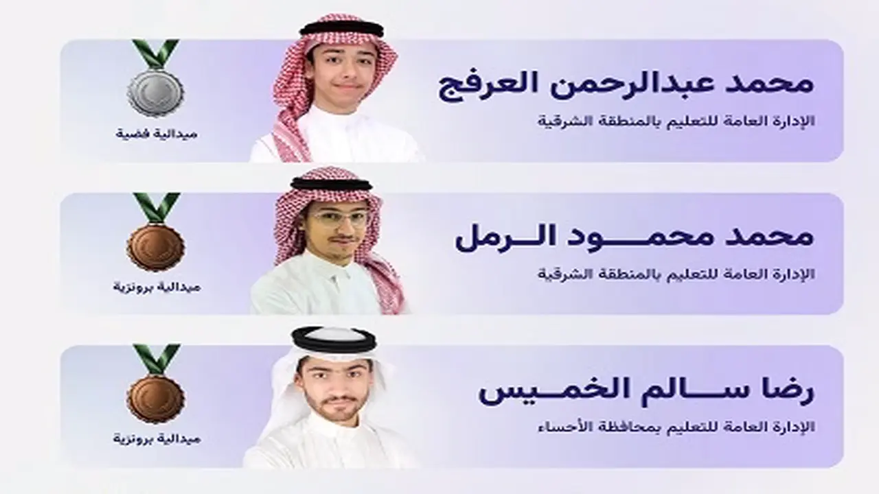 ميداليات ملونة.. العرفج يُحقق فضية والرمل برونزية في أولمبياد الفيزياء